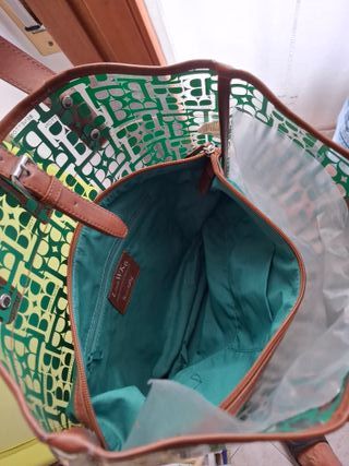 Borsa Benetton Trasparente Verde Nuova