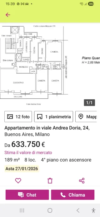 Appartamento in asta 27/01/2026