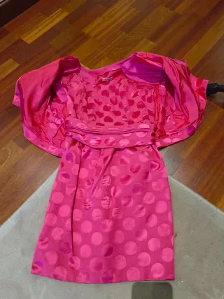 Vestido y torerita rosa lunares