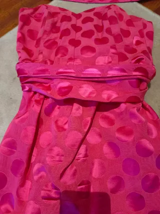 Vestido y torerita rosa lunares