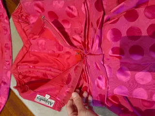 Vestido y torerita rosa lunares