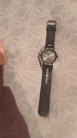 Reloj Emporio Armani Negro y Plateado