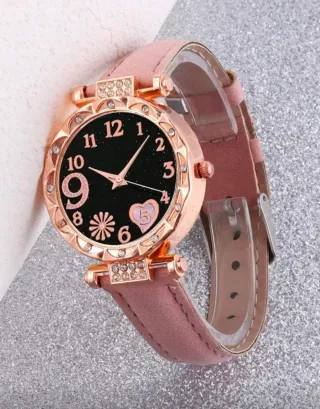 Set Reloj y Cartera Rosa Mujer