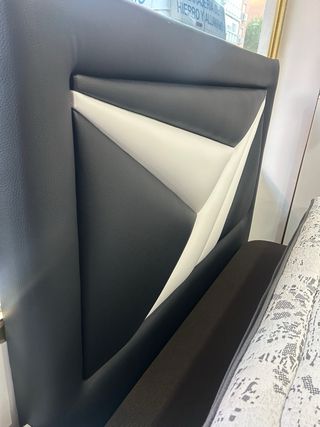 Cabecero Matrimonial Negro y Blanco