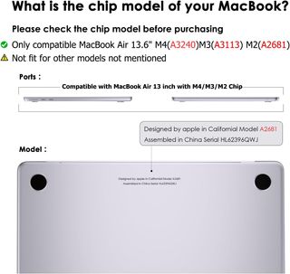 Funda Compatible con MacBook Air 13 Pulgadas M4 A3