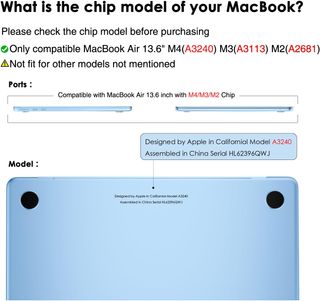 Funda Compatible con MacBook Air 13 Pulgadas M4 A3