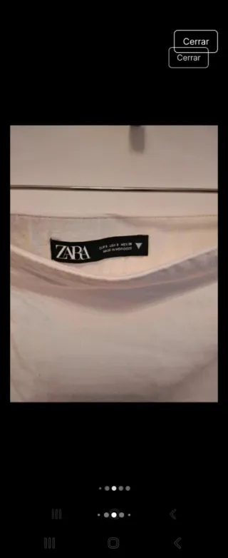 Falda asimétrica Zara beige de lino