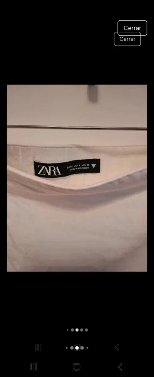 Falda asimétrica Zara beige de lino