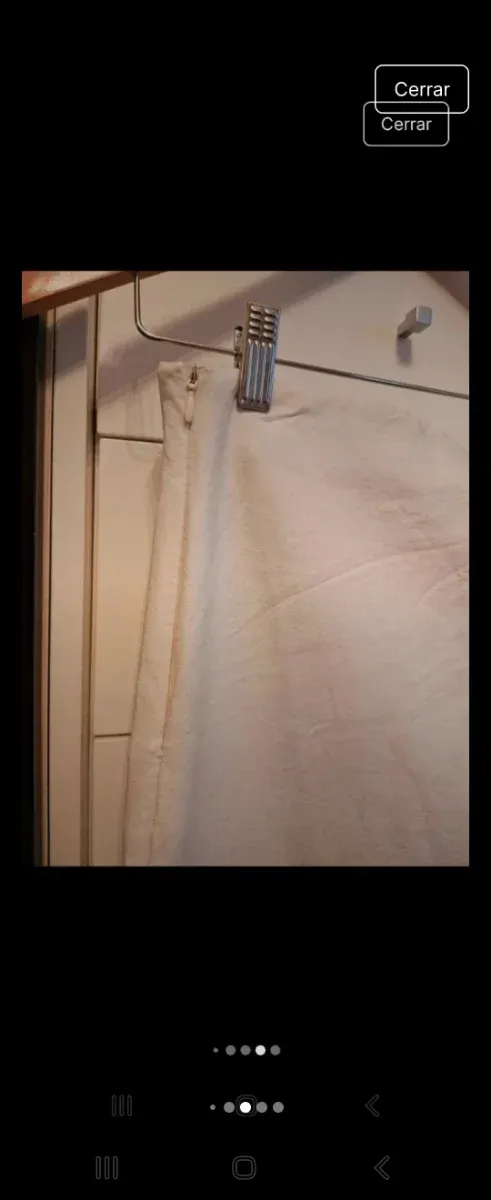 Falda asimétrica Zara beige de lino