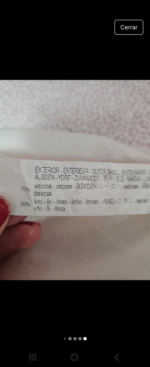 Falda asimétrica Zara beige de lino