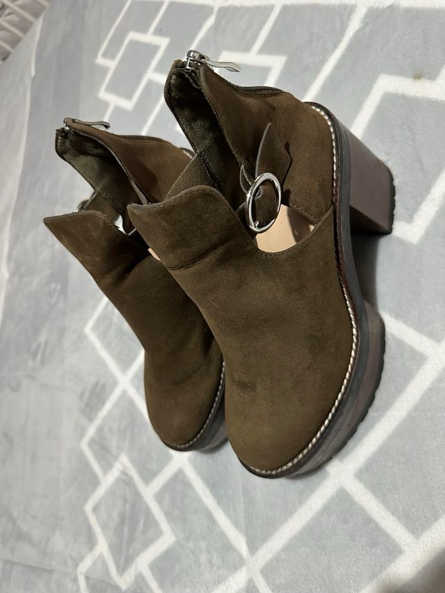 Botines verdes de plataforma