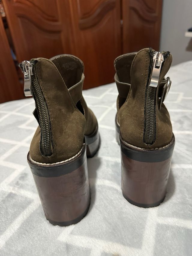 Botines verdes de plataforma