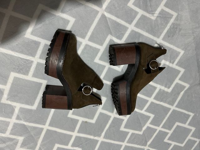 Botines verdes de plataforma