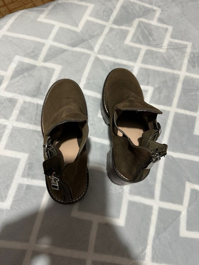 Botines verdes de plataforma