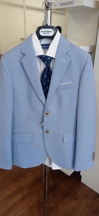 Traje de comunión niño azul