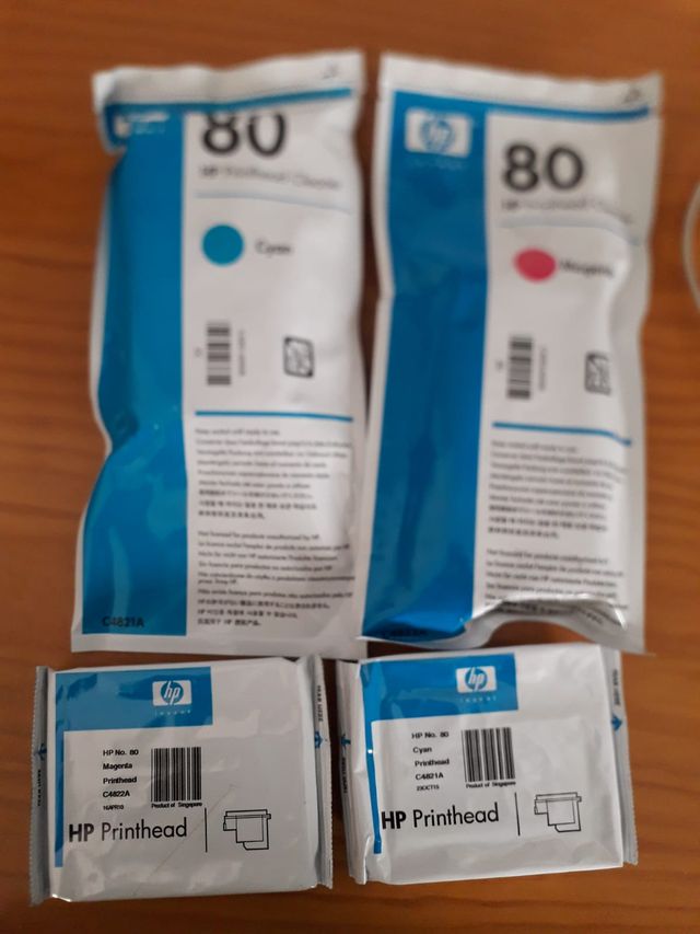 Testine di stampa HP 80 Ciano e Magenta Originali