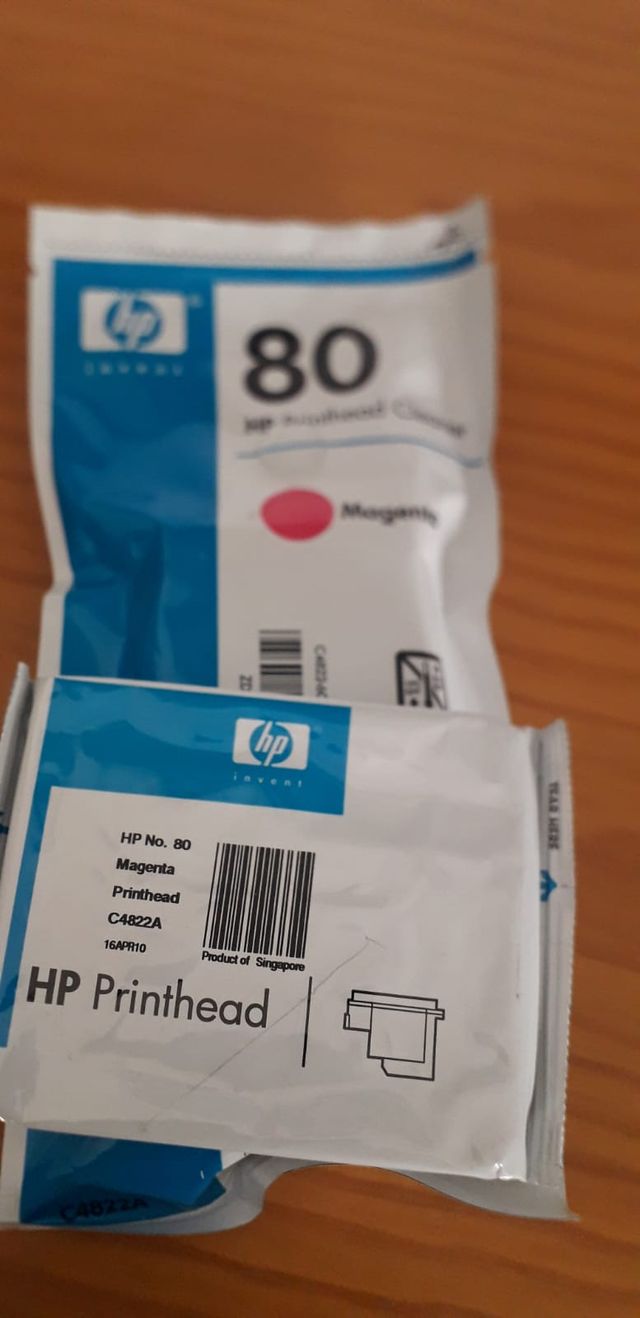 Testine di stampa HP 80 Ciano e Magenta Originali