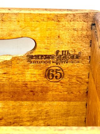 Cassetta legno vintage Sambal Bologna anni 50/70