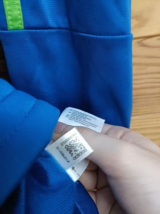 Sudadera Adidas Color Azul y Verde Talla L.