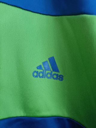 Sudadera Adidas Color Azul y Verde Talla L.