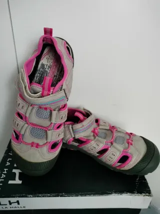 Sandalias Pablosky beige y rosa