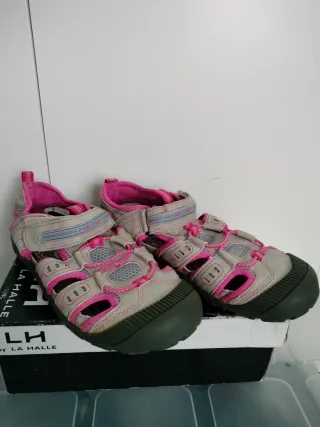 Sandalias Pablosky beige y rosa