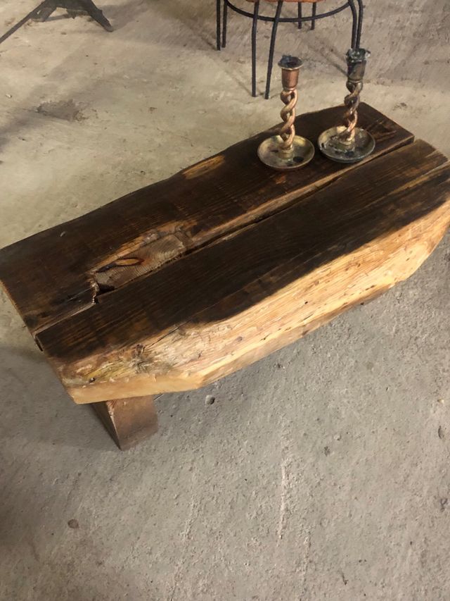 Mesa centro rústica madera