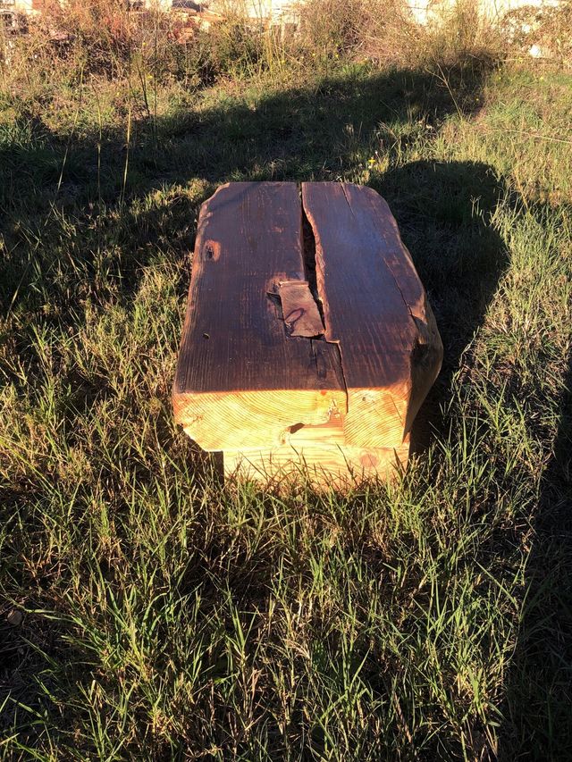 Mesa centro rústica madera