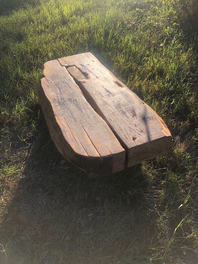 Mesa centro rústica madera