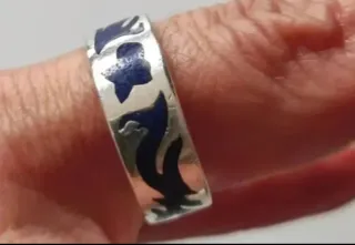 Anillos de Plata de Ley con Esmaltes Azules