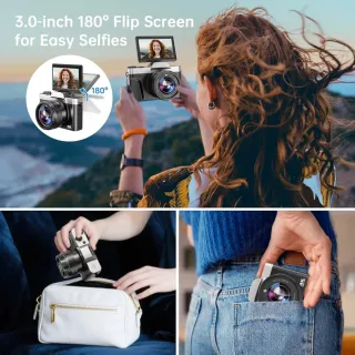 Cámara Digital 4K Ultra HD WiFi 16x Zoom