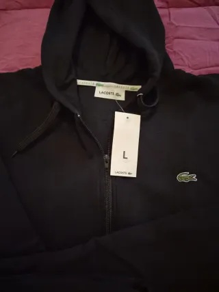 Chándal Lacoste Negro Talla L Unisex Nuevo