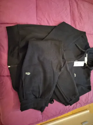 Chándal Lacoste Negro Talla L Unisex Nuevo