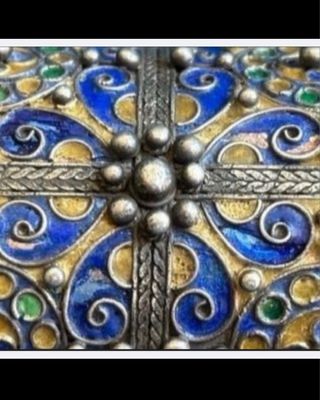 Brazalete de plata esmaltado beréber (amazigh)