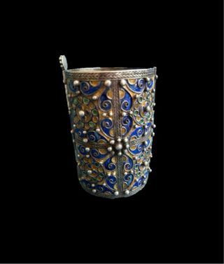 Brazalete de plata esmaltado beréber (amazigh)