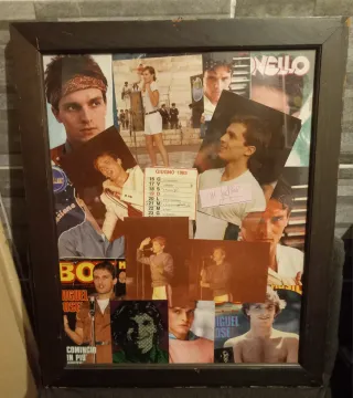 Quadro Collage Miguel Bosé 1983