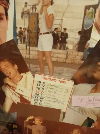 Quadro Collage Miguel Bosé 1983