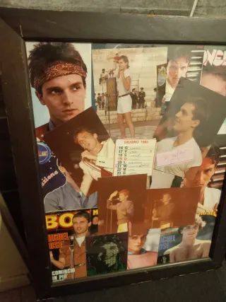 Quadro Collage Miguel Bosé 1983