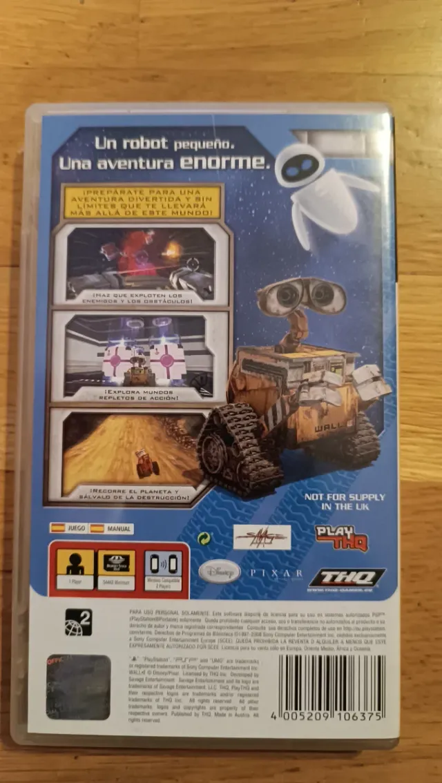 Videojuego PSP Wall-E Batallón de Limpieza