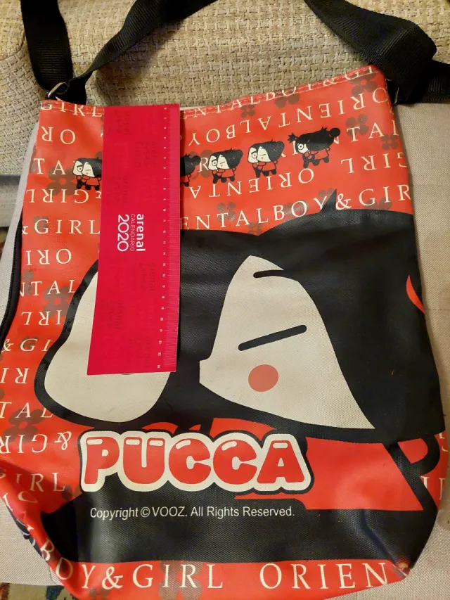 Bolso Pucca Original Rojo y Negro