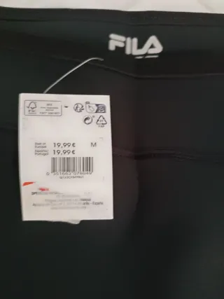 Mayas running Fila hombre negro Talla M