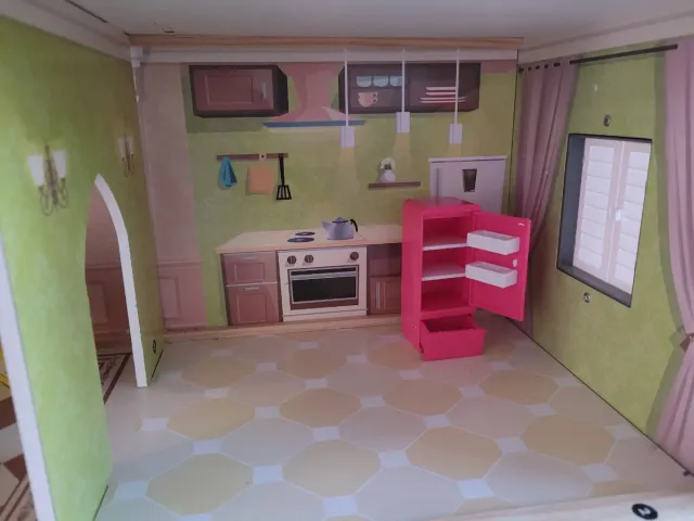 Casa de muñecas de madera