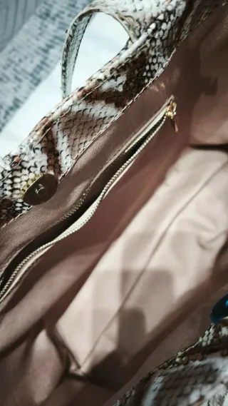 Bolso piel auténtica Animal Print