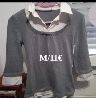 Camiseta/camisa mujer manga larga talla M/40