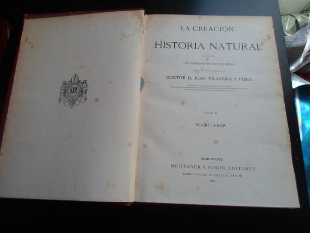 ANTIGUO1873-MAMIFEROS-GRAN VOLUMEN-HISTORIA NATURA