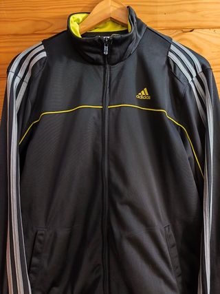 Sudadera Adidas Color Negro, Gris y Amarillo S