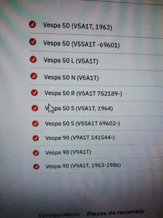 Faro delantero Vespa 50/90