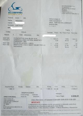 Patín Eléctrico SmartGyro Raptor Dual