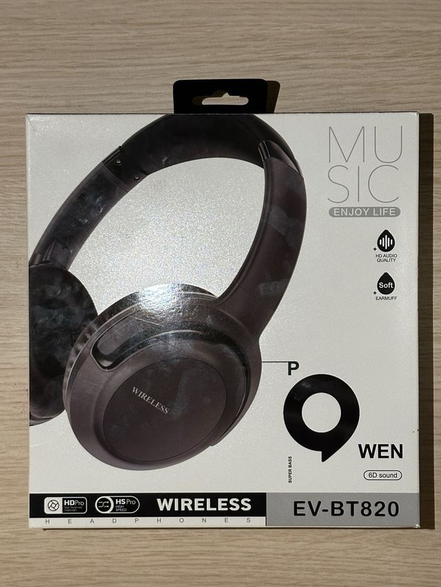 Cascos Tecnotemco EV-BT820 Bluetooth Negro