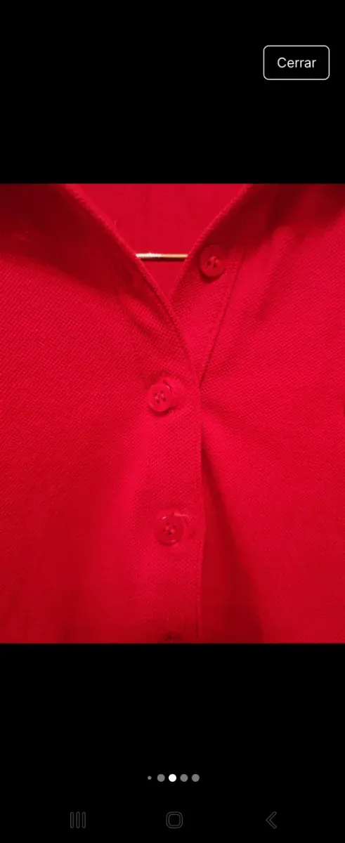 Polo Lacoste Rojo Manga Larga